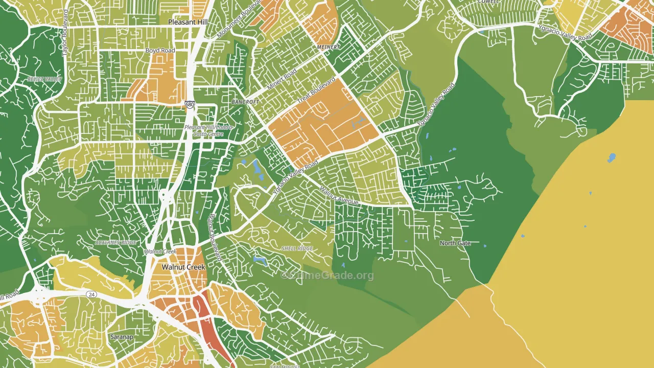 94598, CA Map of Drug-Related Crime Rates