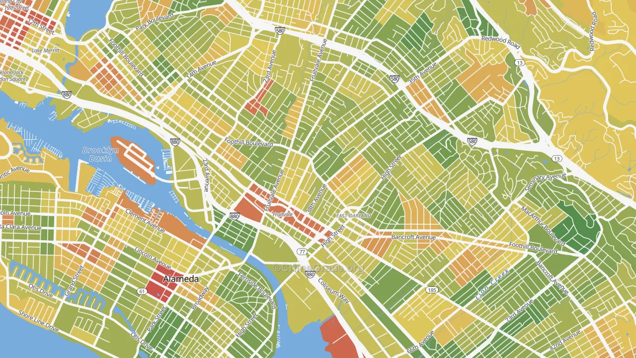 94601, CA Map of Drug-Related Crime Rates