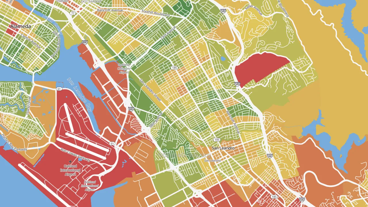 94603, CA Map of Drug-Related Crime Rates