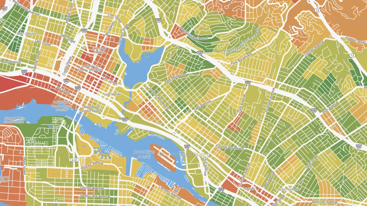 94606, CA Map of Drug-Related Crime Rates