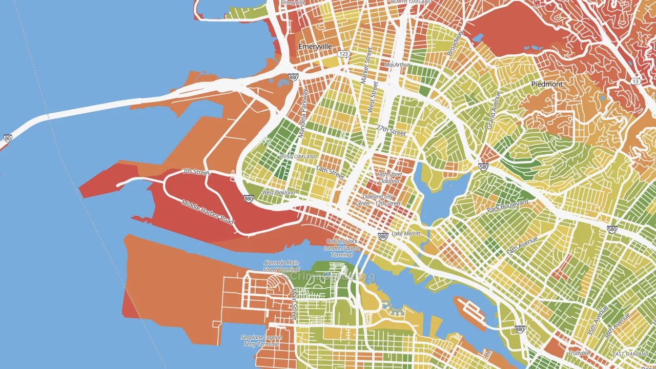 94607, CA Map of Drug-Related Crime Rates