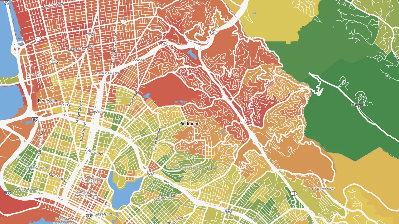 94611, CA Map of Drug-Related Crime Rates