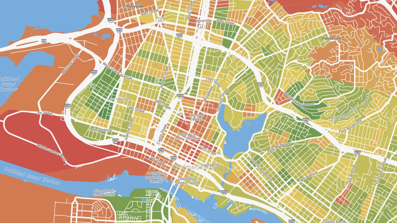 94612, CA Map of Drug-Related Crime Rates