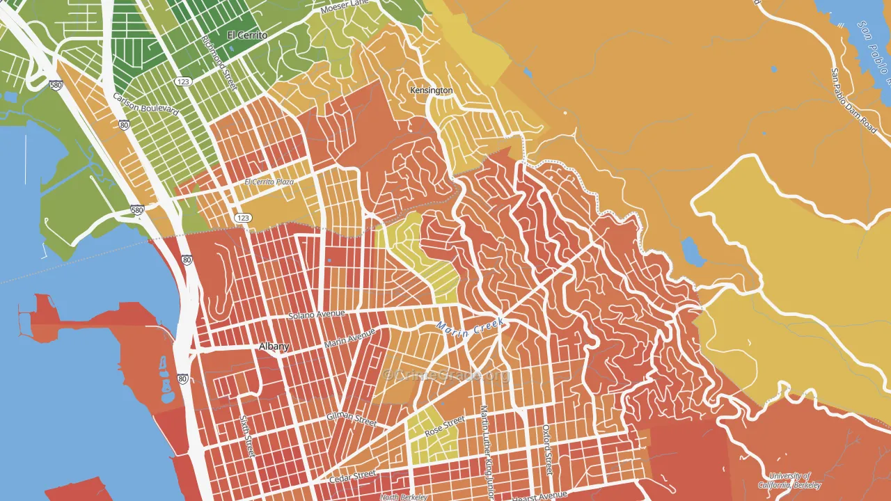 94707, CA Map of Drug-Related Crime Rates