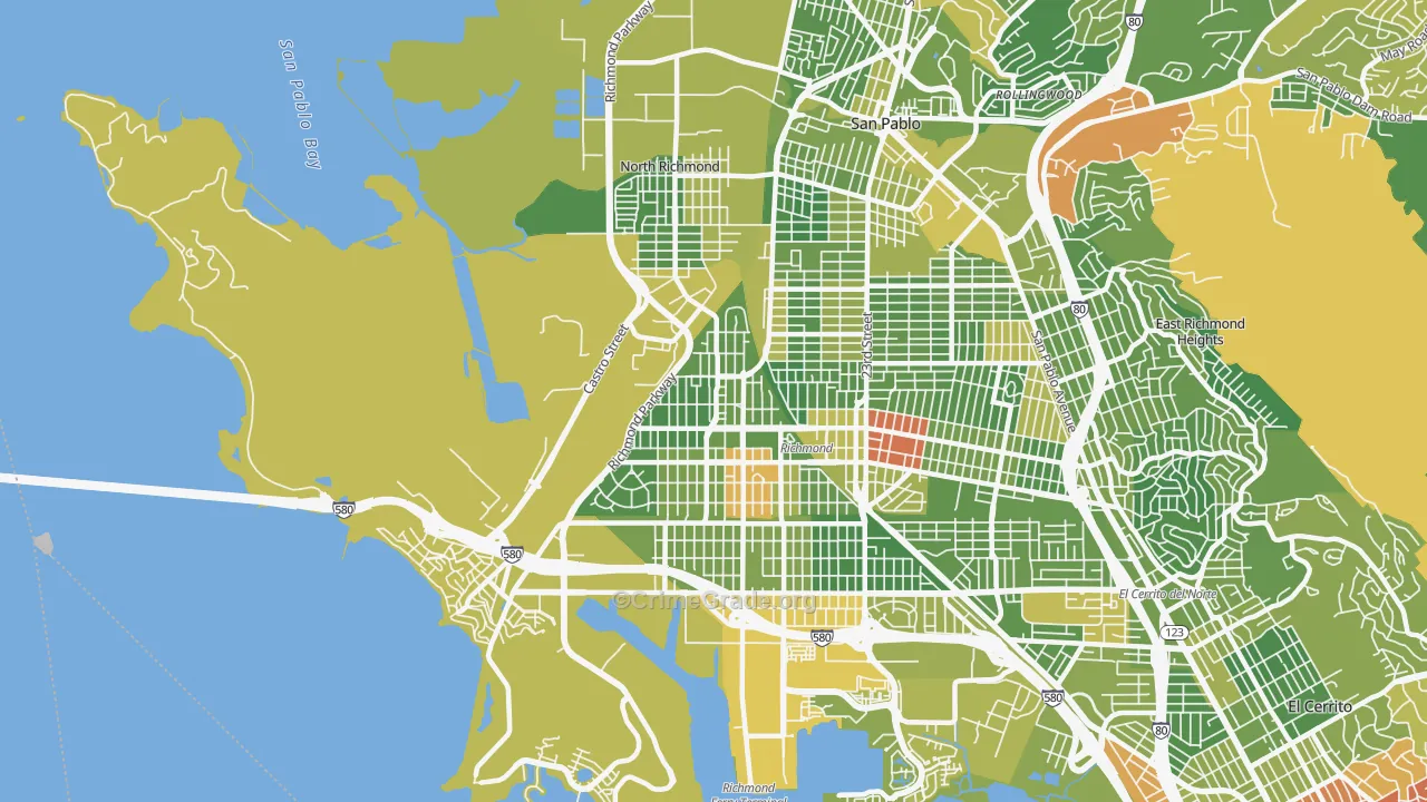 94801, CA Map of Drug-Related Crime Rates
