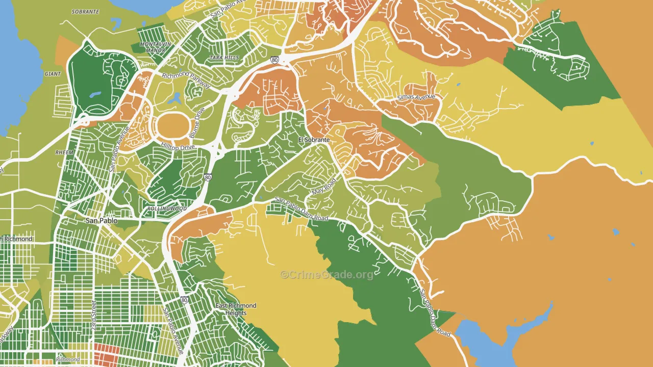 94803, CA Map of Drug-Related Crime Rates