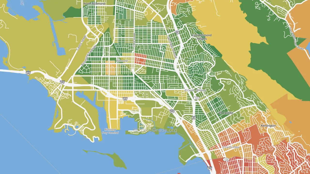 94804, CA Map of Drug-Related Crime Rates