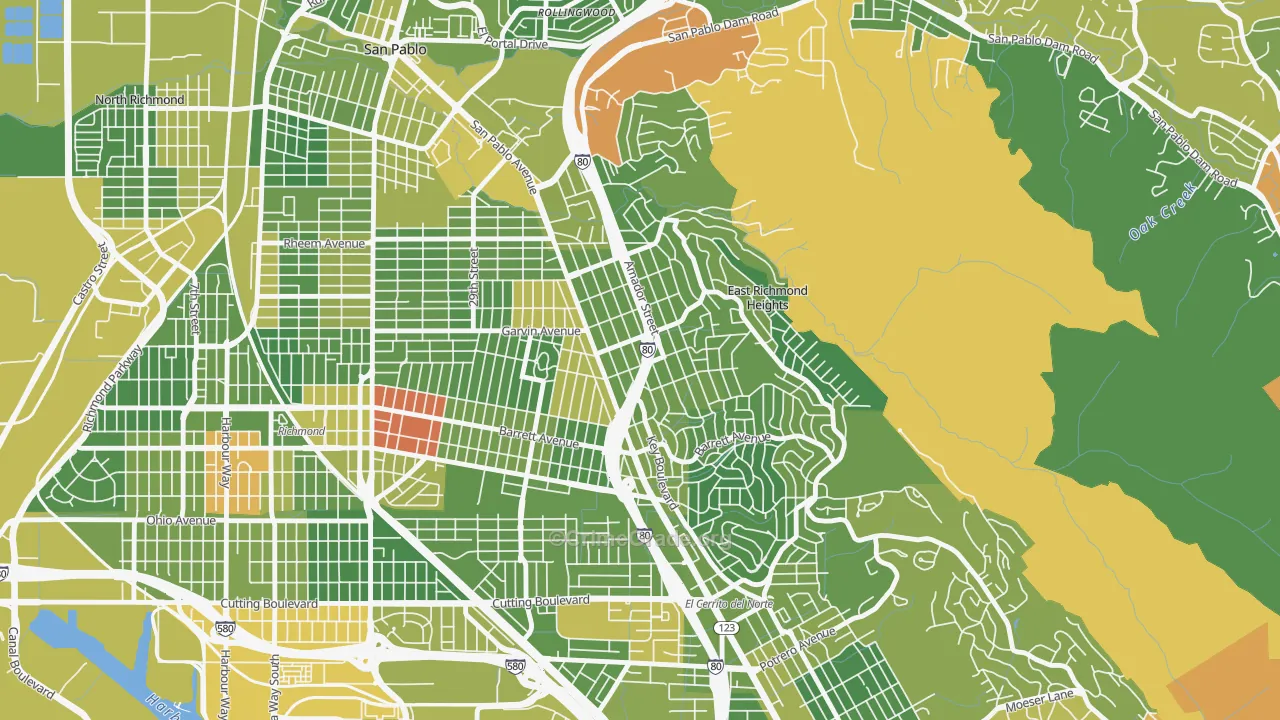 94805, CA Map of Drug-Related Crime Rates