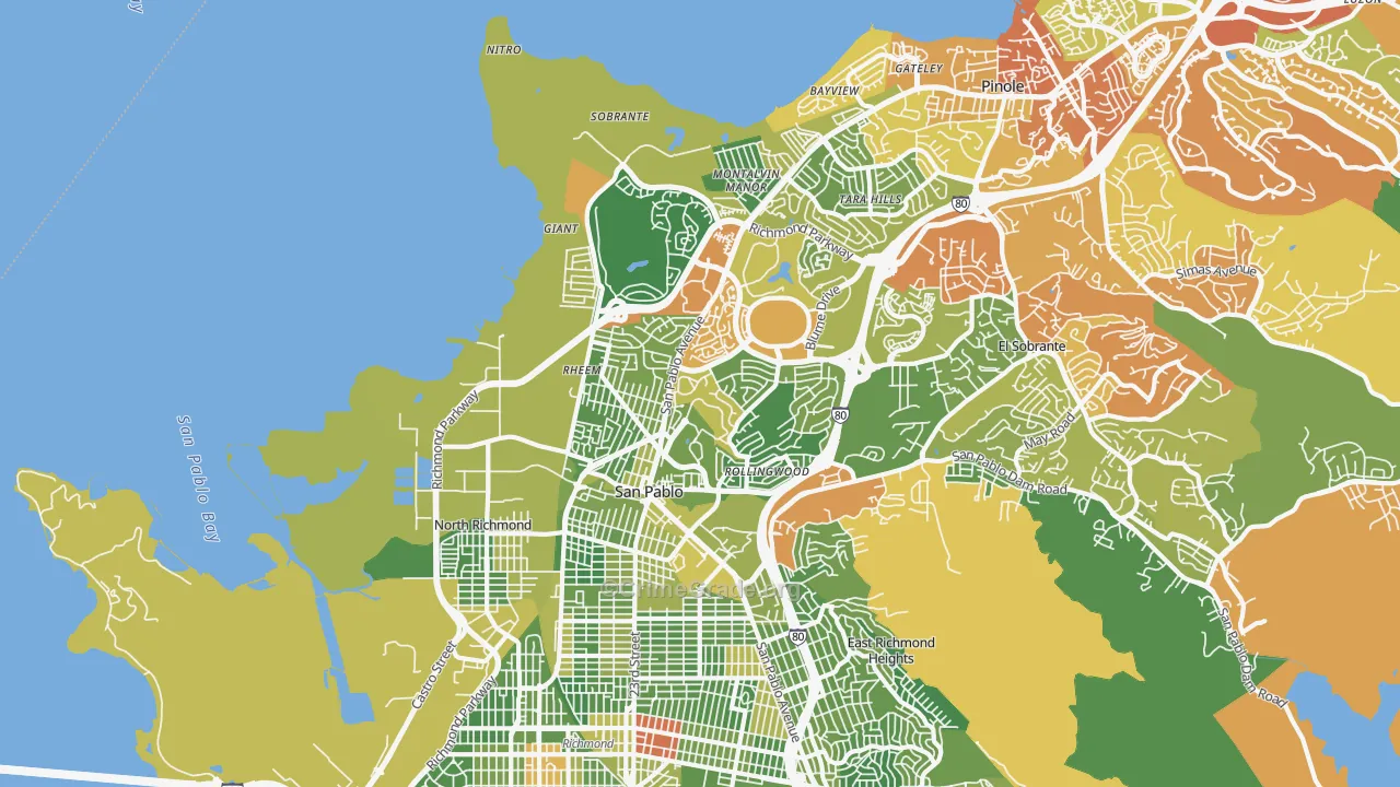 94806, CA Map of Drug-Related Crime Rates
