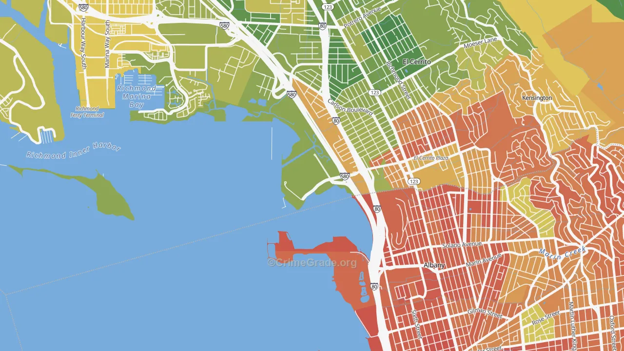 94850, CA Map of Drug-Related Crime Rates