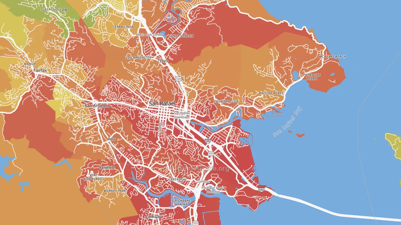 94901, CA Map of Drug-Related Crime Rates