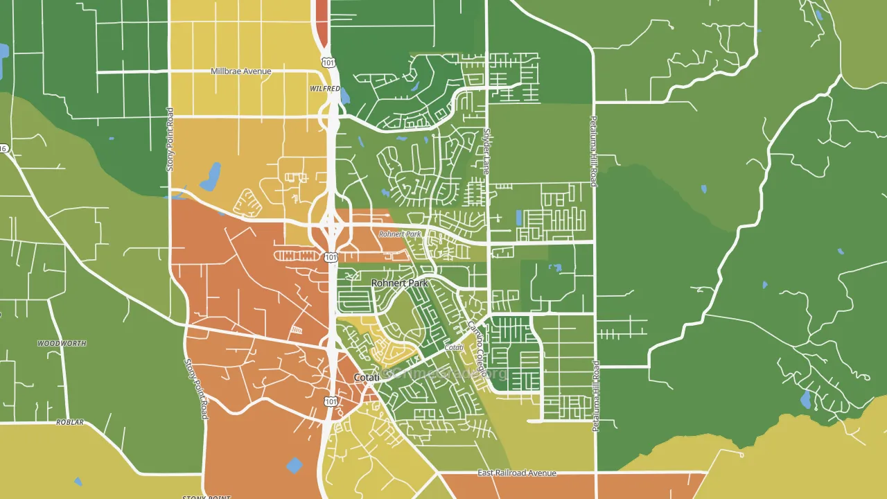 94928, CA Map of Drug-Related Crime Rates