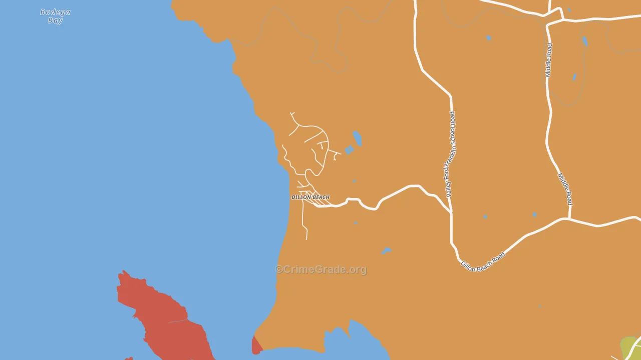 94929, CA Map of Drug-Related Crime Rates