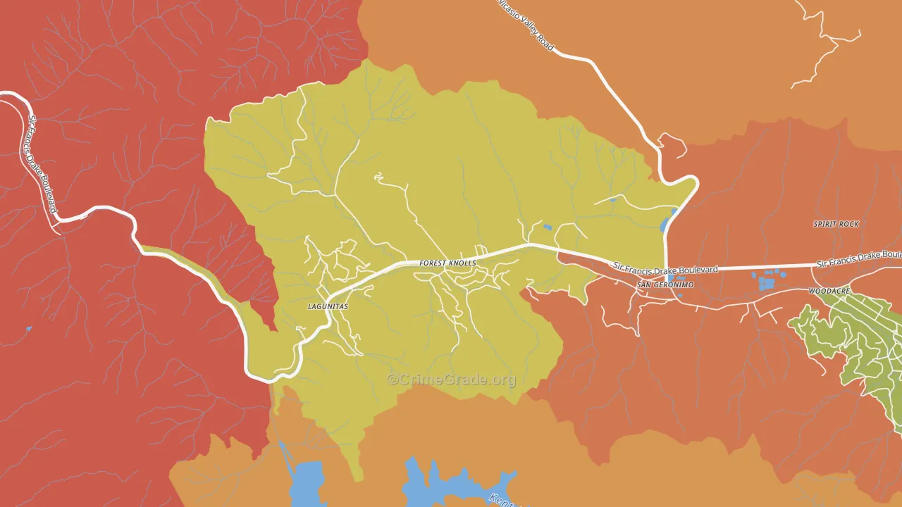 94933, CA Map of Drug-Related Crime Rates