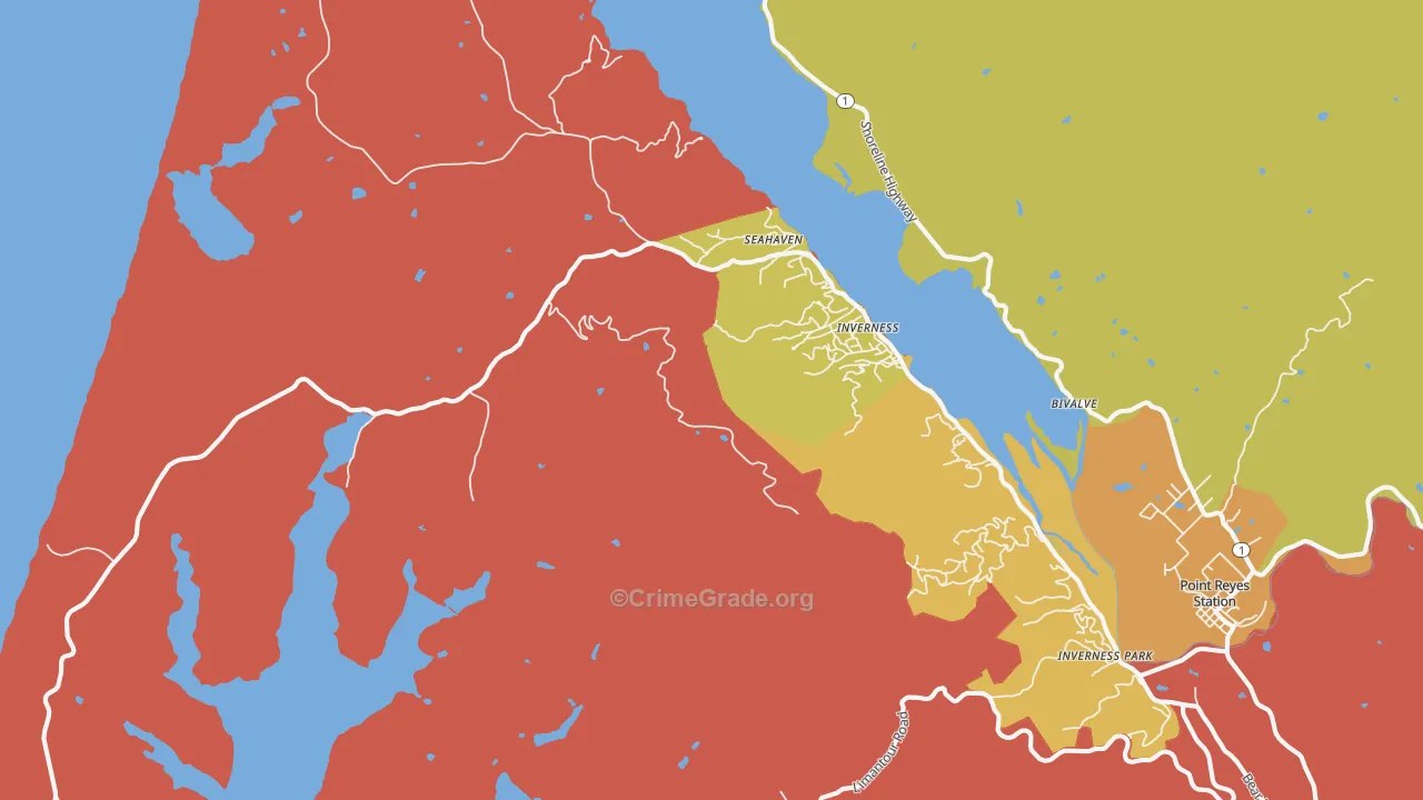 94937, CA Map of Drug-Related Crime Rates