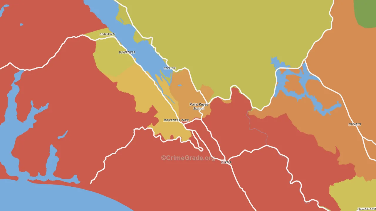 94956, CA Map of Drug-Related Crime Rates