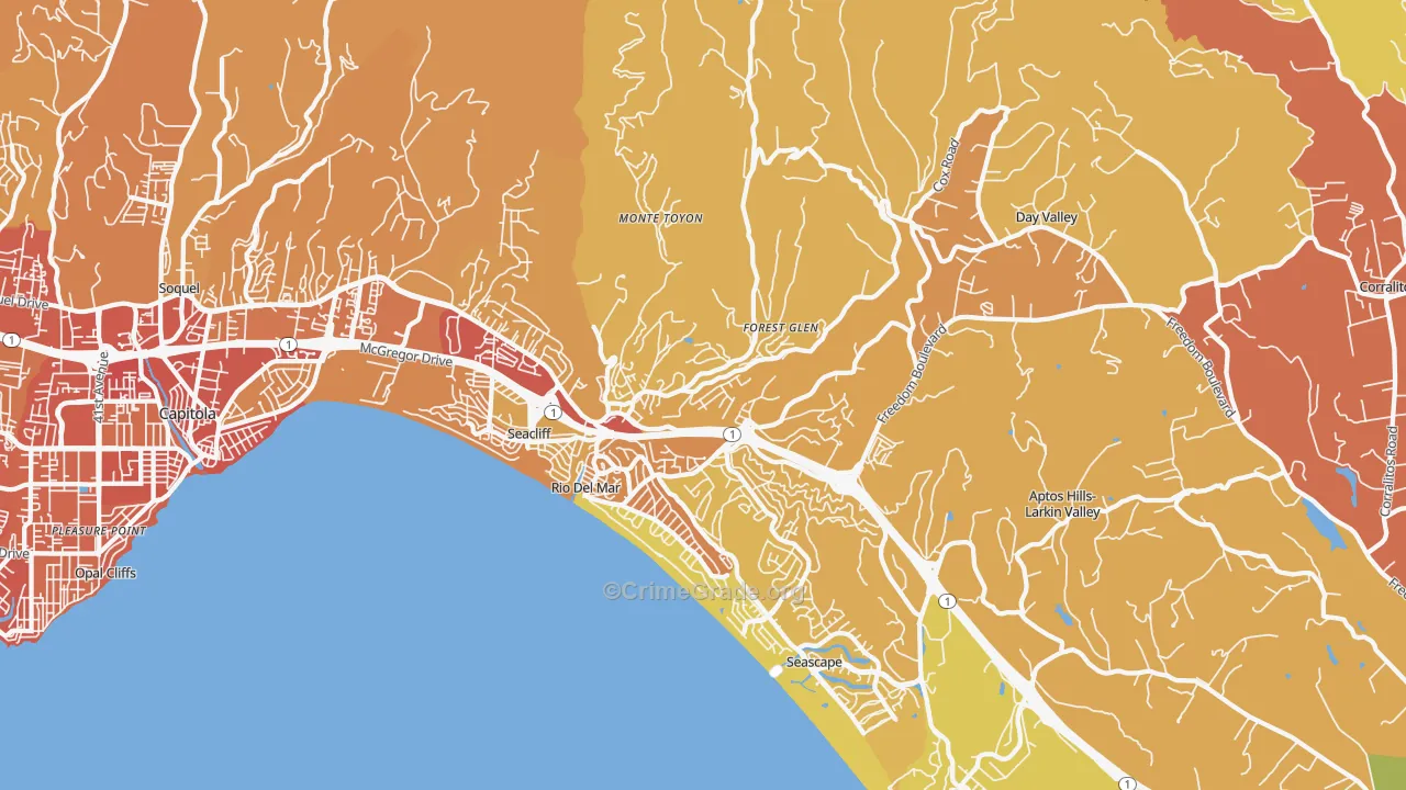 95003, CA Map of Drug-Related Crime Rates