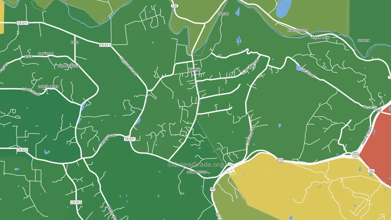 95004, CA Map of Drug-Related Crime Rates
