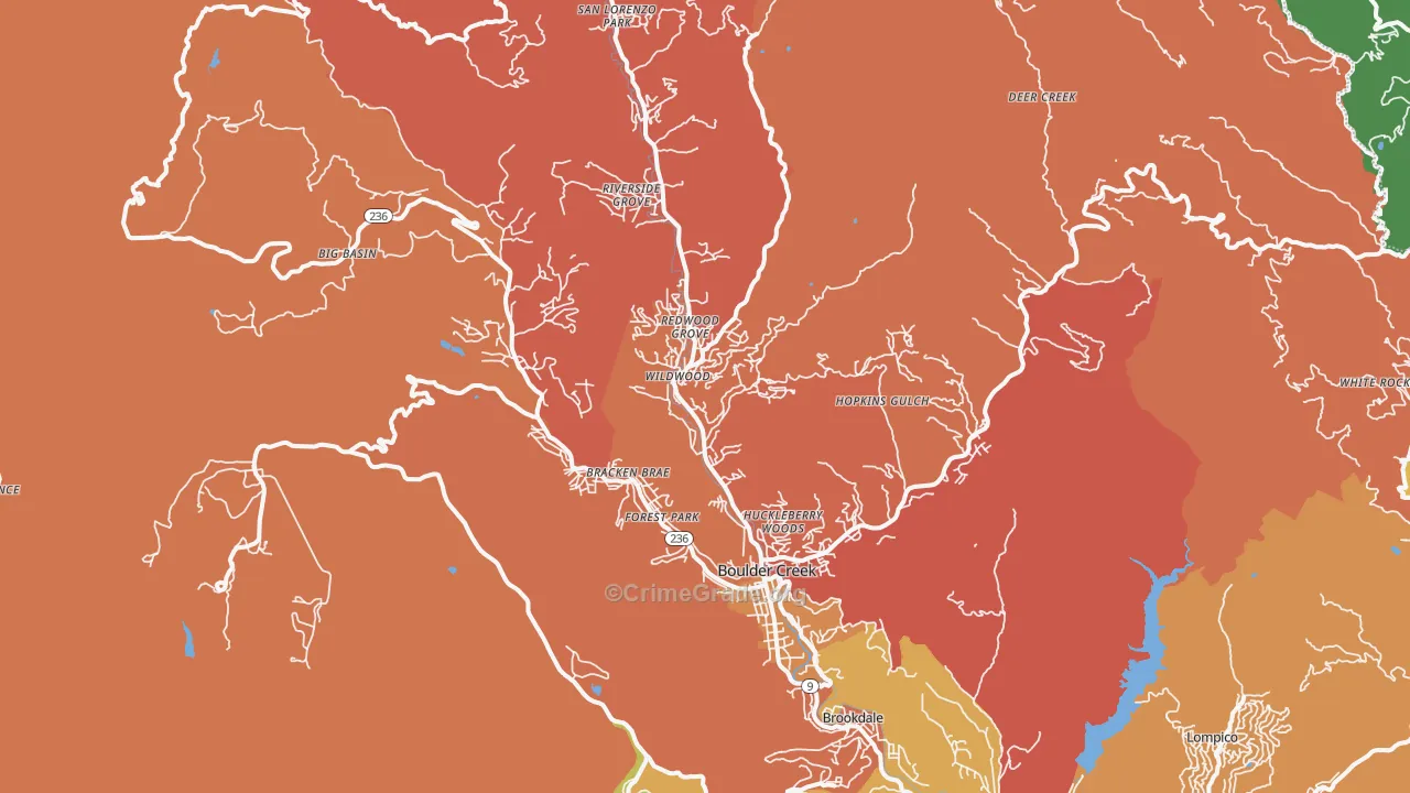 95006, CA Map of Drug-Related Crime Rates