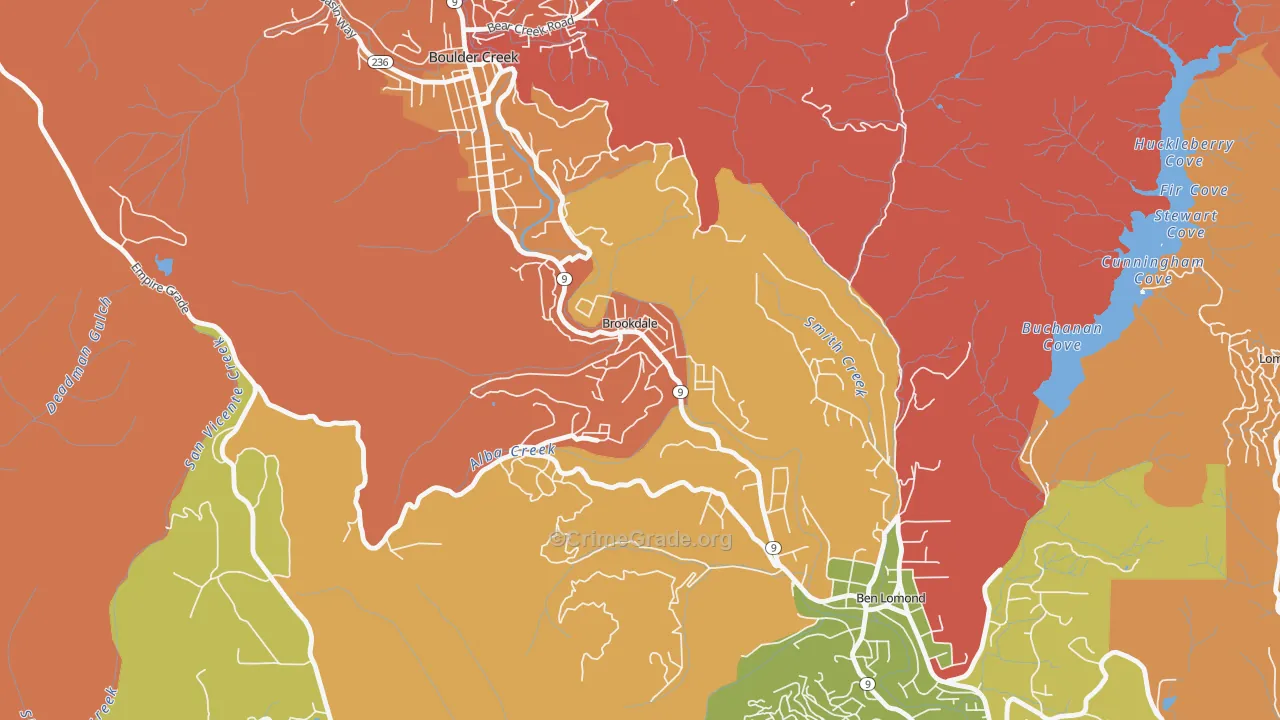 95007, CA Map of Drug-Related Crime Rates