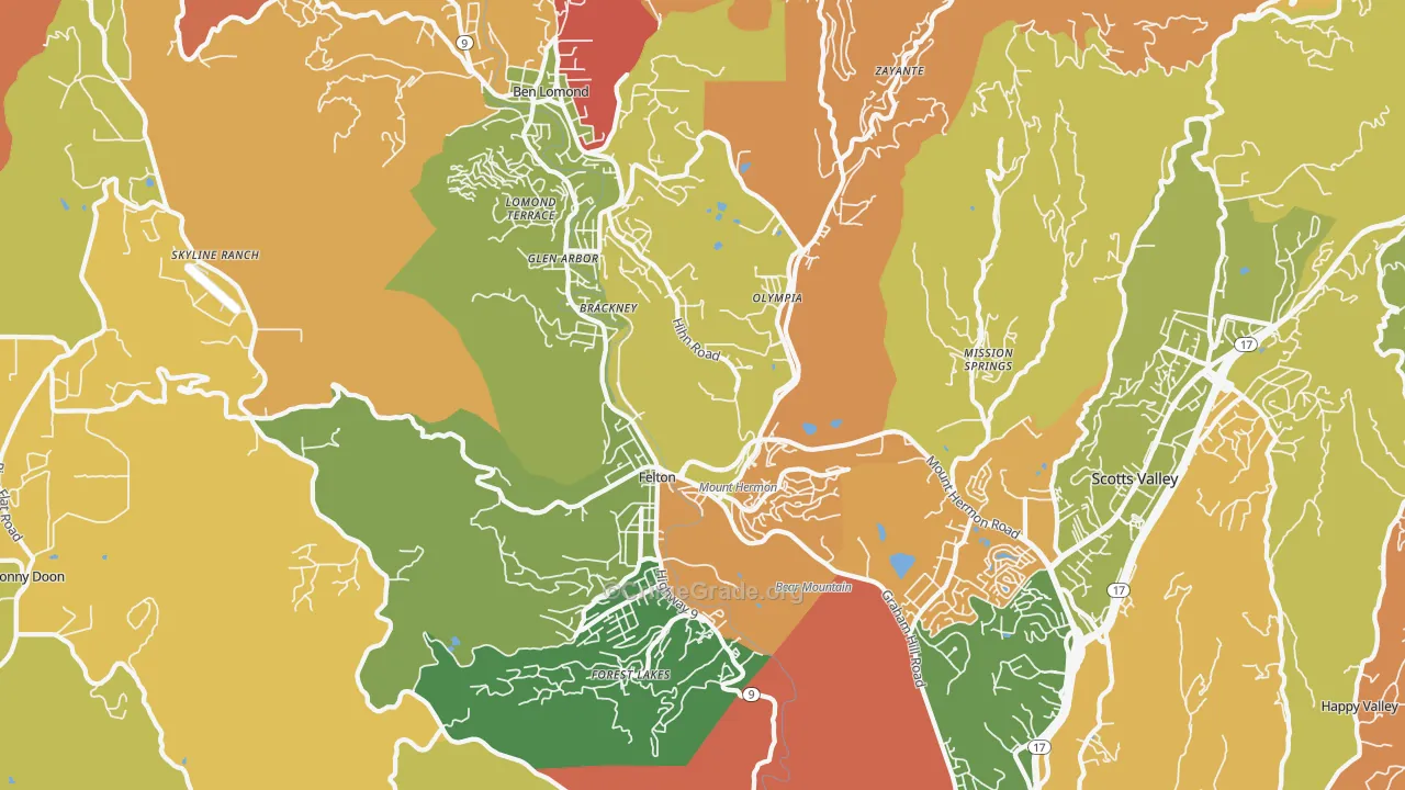 95018, CA Map of Drug-Related Crime Rates