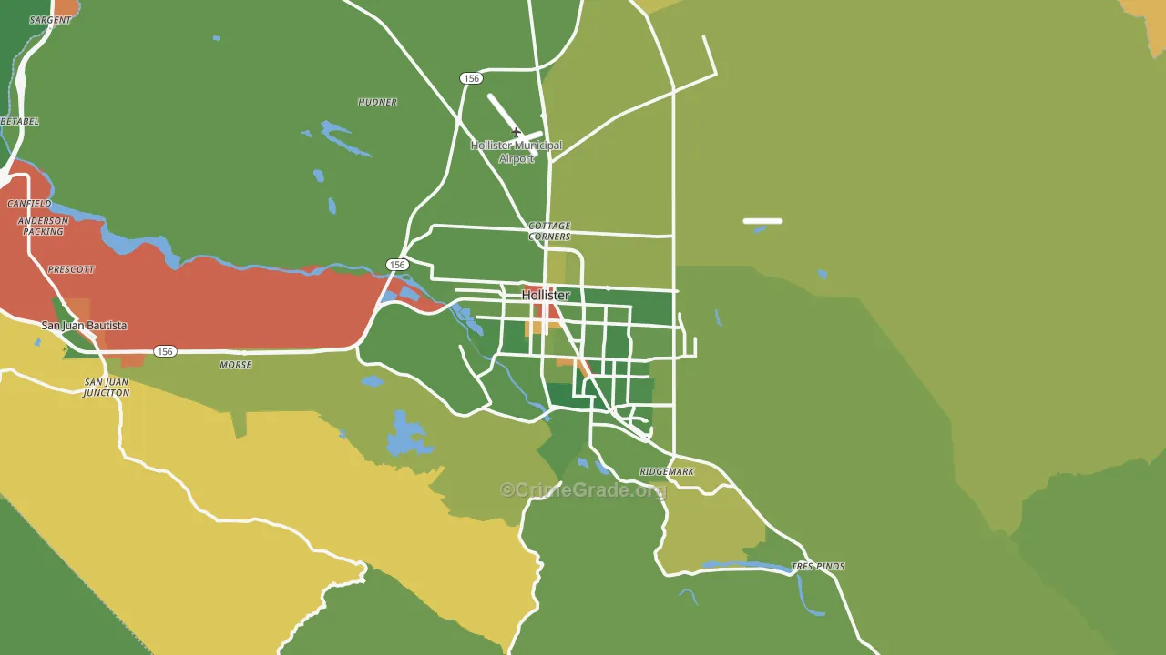 95023, CA Map of Drug-Related Crime Rates