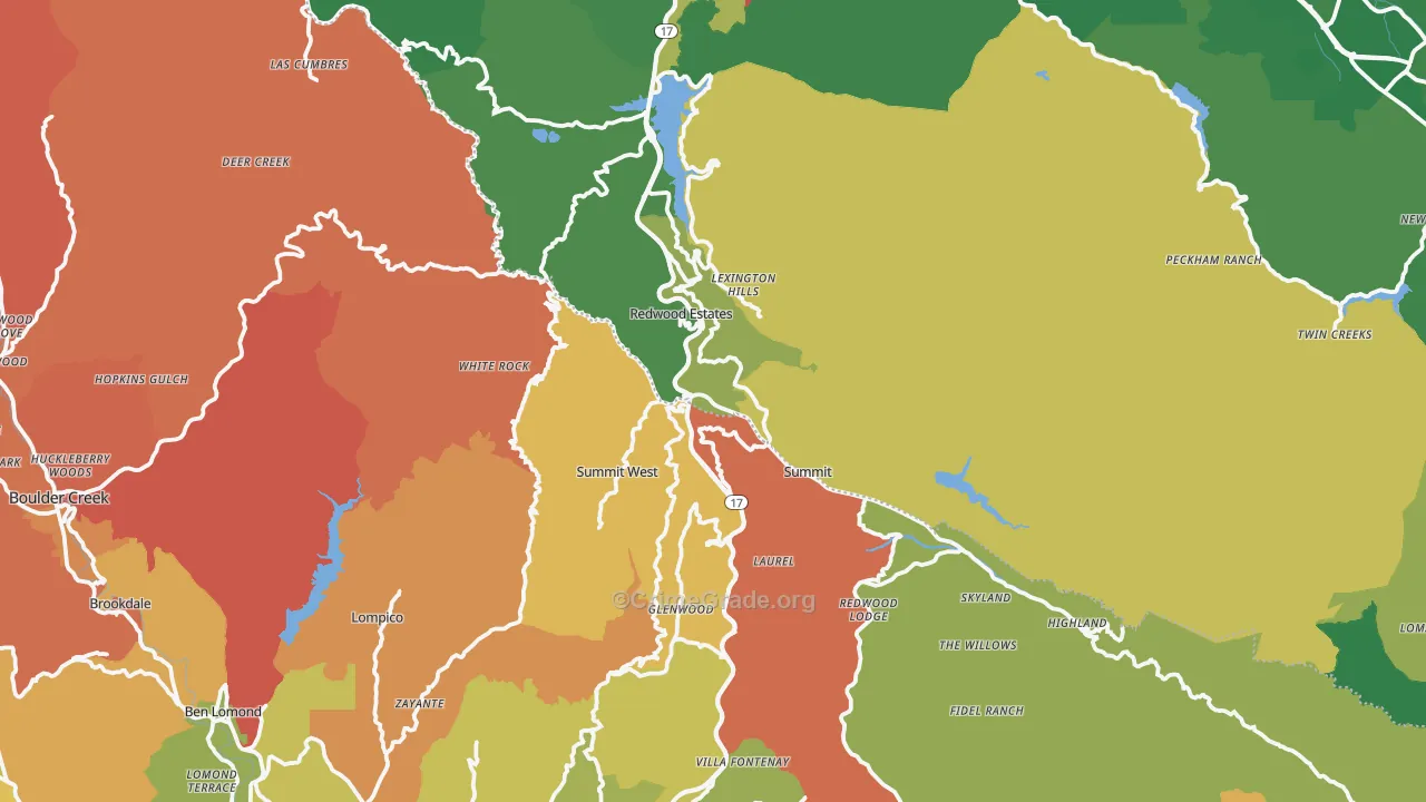 95033, CA Map of Drug-Related Crime Rates