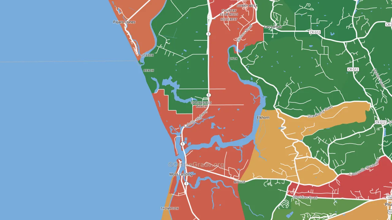 95039, CA Map of Drug-Related Crime Rates