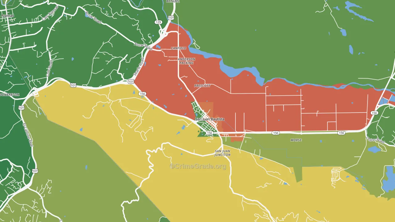 95045, CA Map of Drug-Related Crime Rates