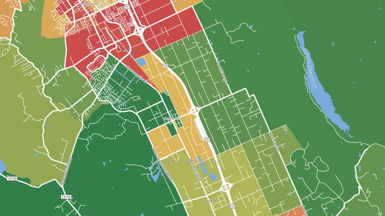 95046, CA Map of Drug-Related Crime Rates