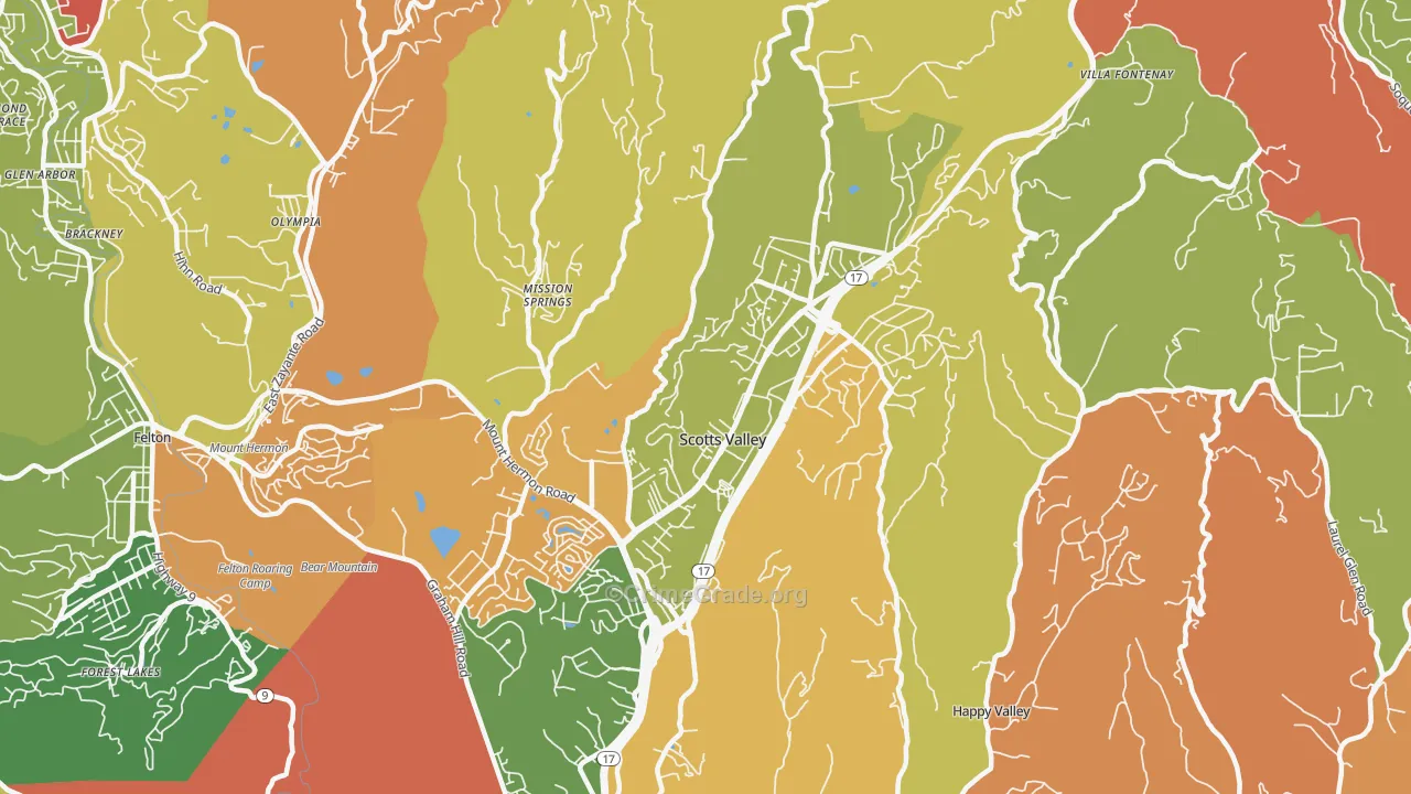 95066, CA Map of Drug-Related Crime Rates