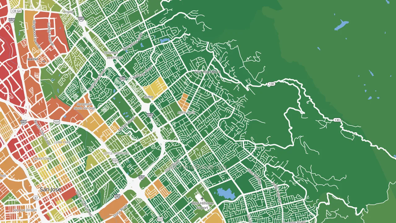 95127, CA Map of Drug-Related Crime Rates