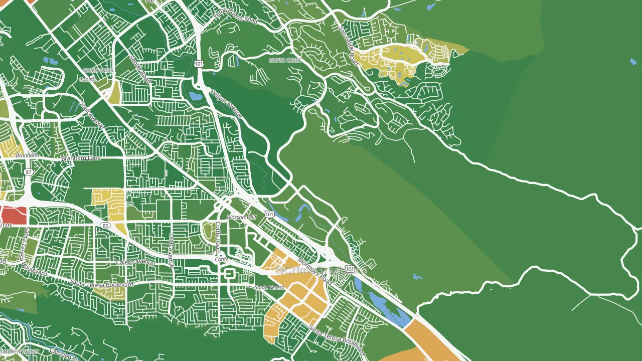95138, CA Map of Drug-Related Crime Rates