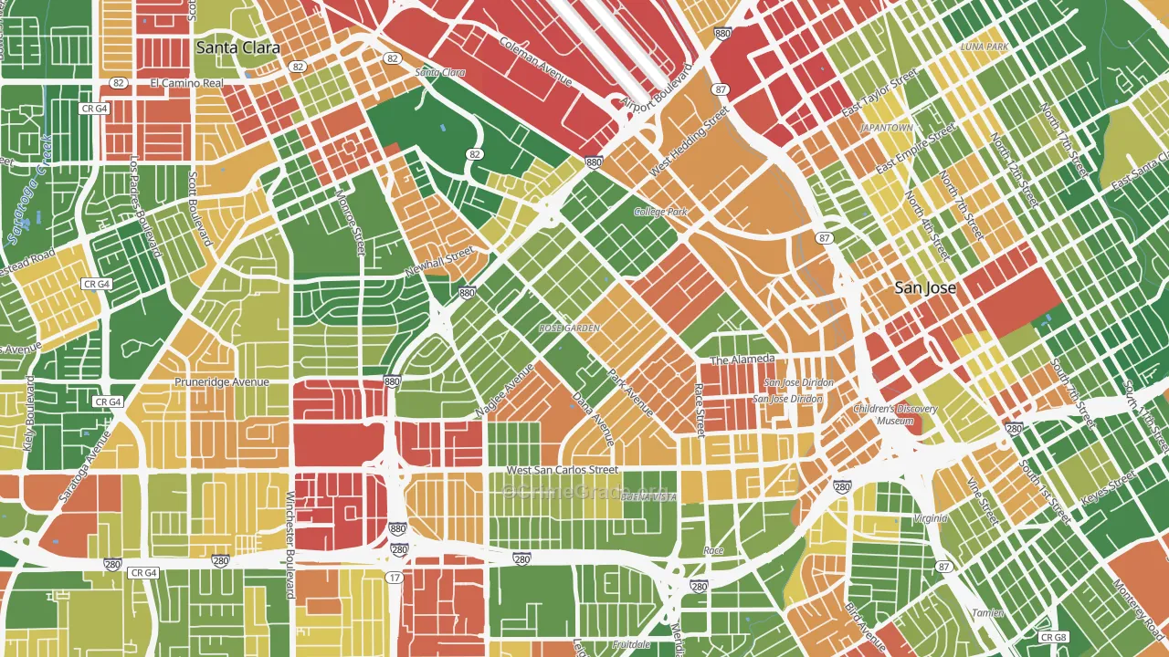 95191, CA Map of Drug-Related Crime Rates