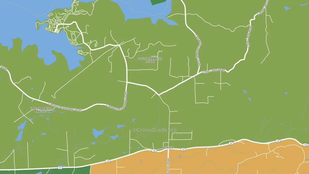 95225, CA Map of Drug-Related Crime Rates