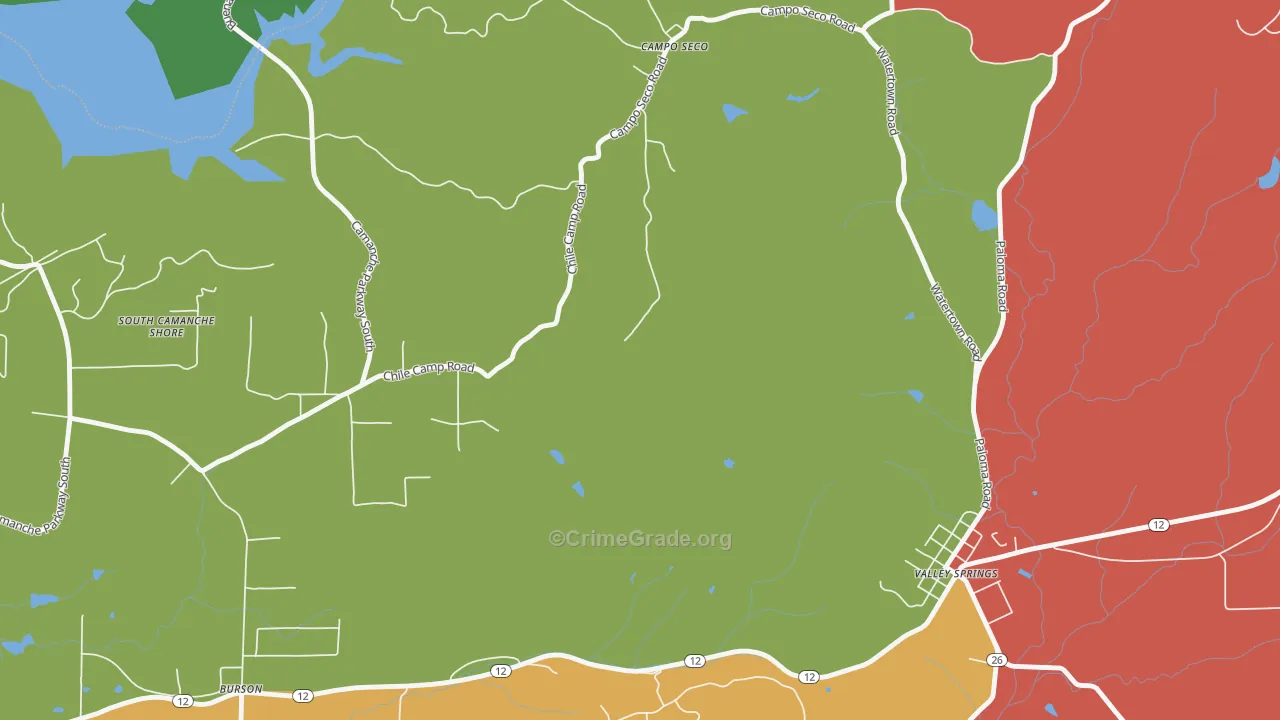 95226, CA Map of Drug-Related Crime Rates