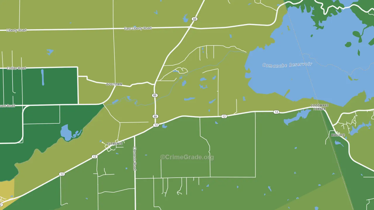 95227, CA Map of Drug-Related Crime Rates