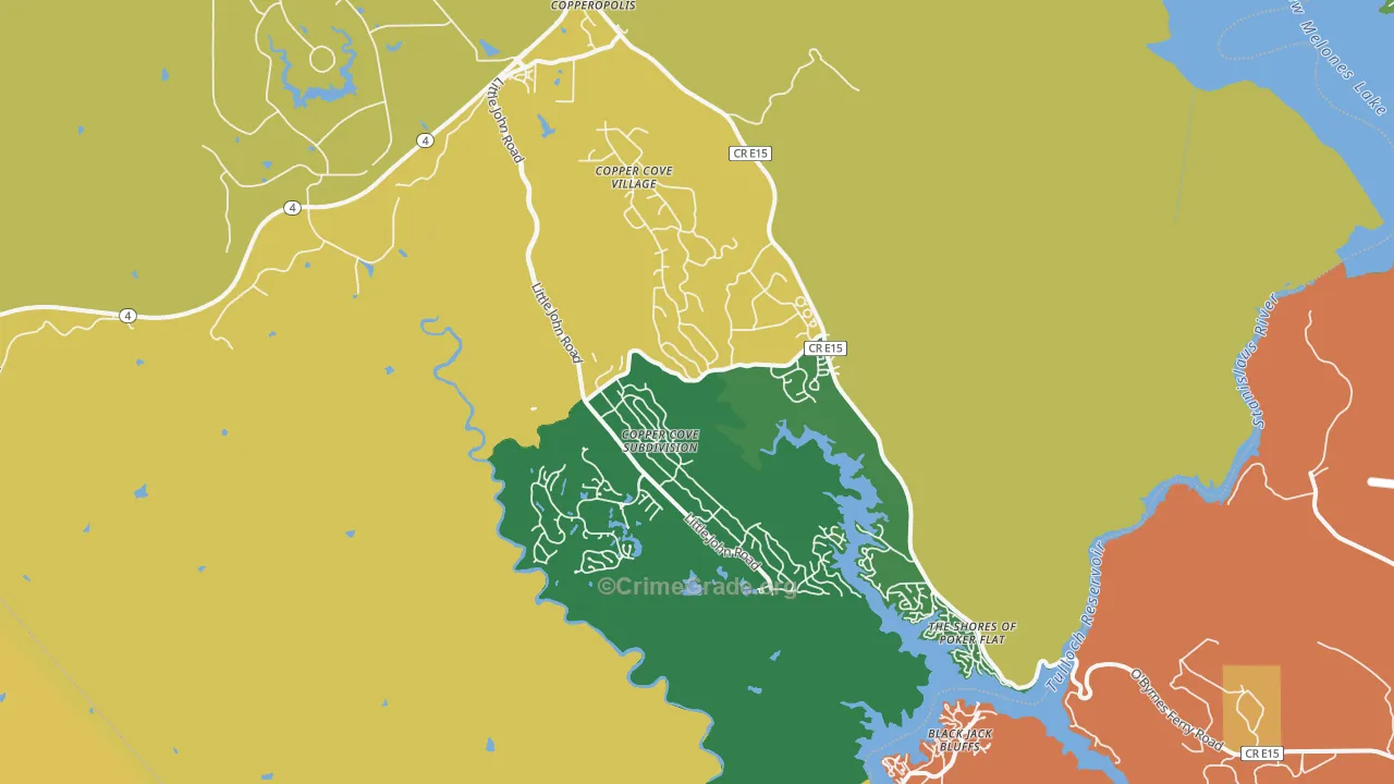 95228, CA Map of Drug-Related Crime Rates