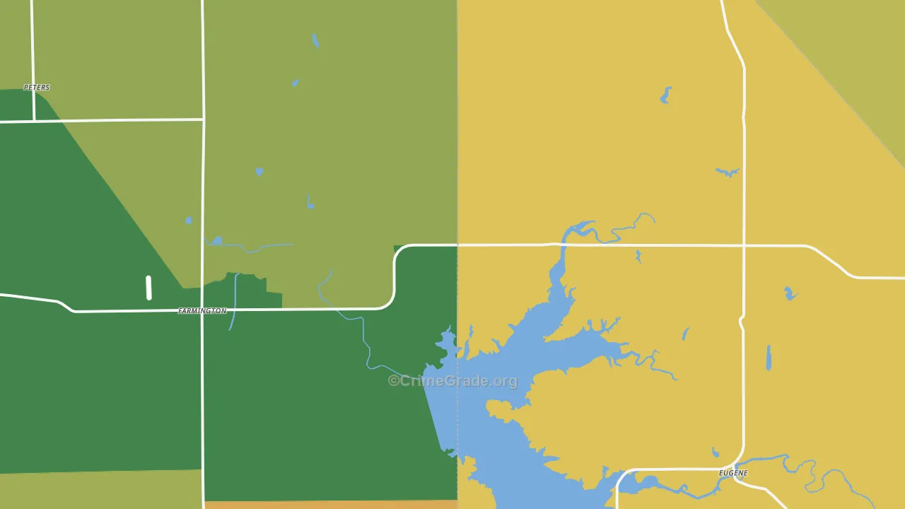 95230, CA Map of Drug-Related Crime Rates