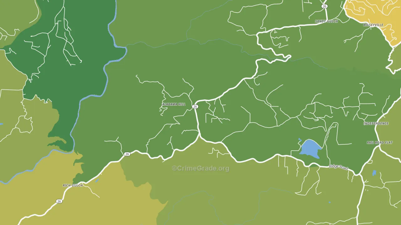 95232, CA Map of Drug-Related Crime Rates