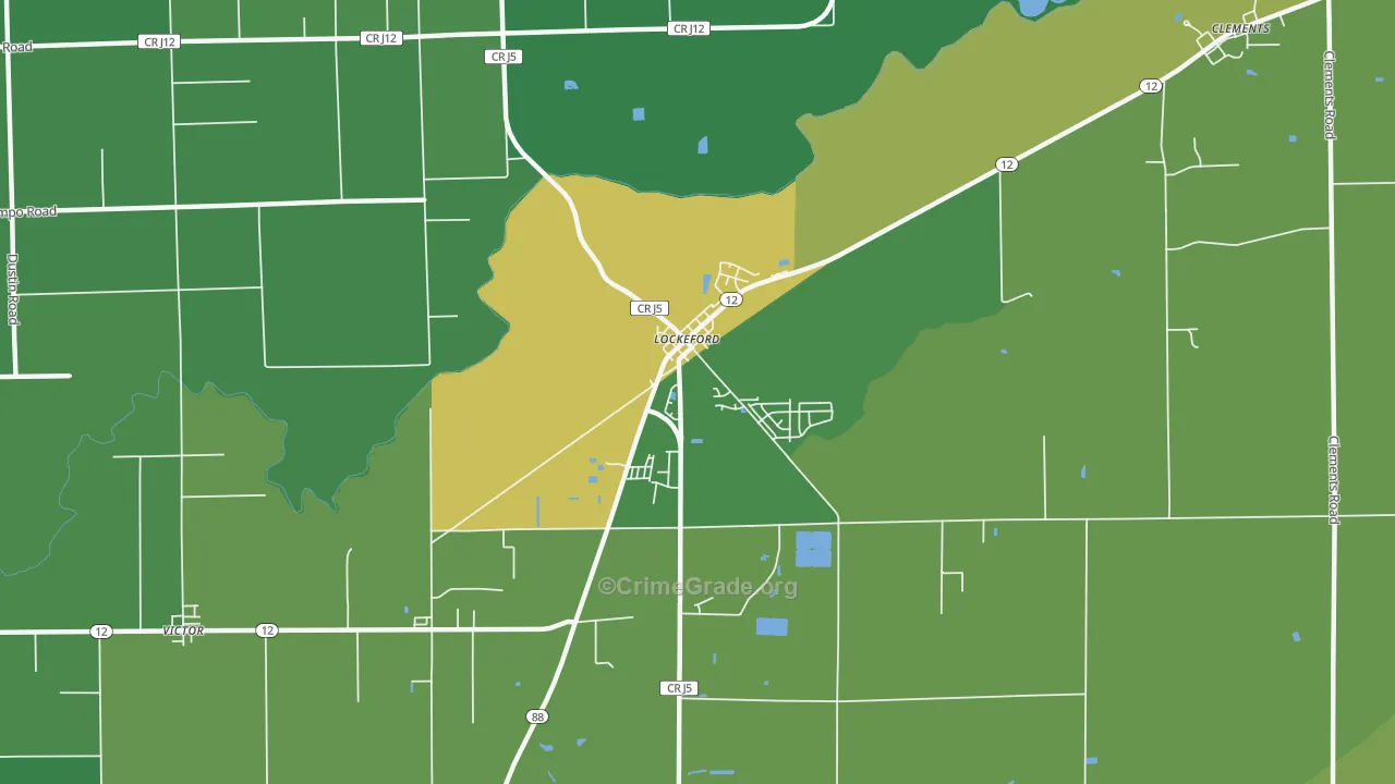 95237, CA Map of Drug-Related Crime Rates