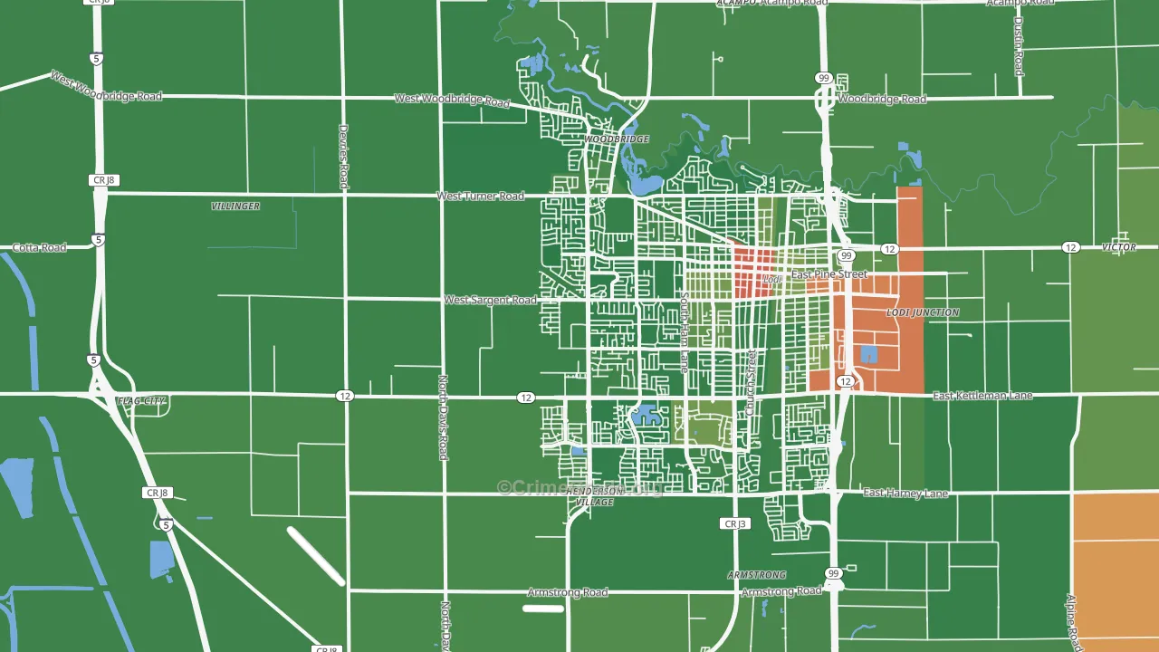 95242, CA Map of Drug-Related Crime Rates