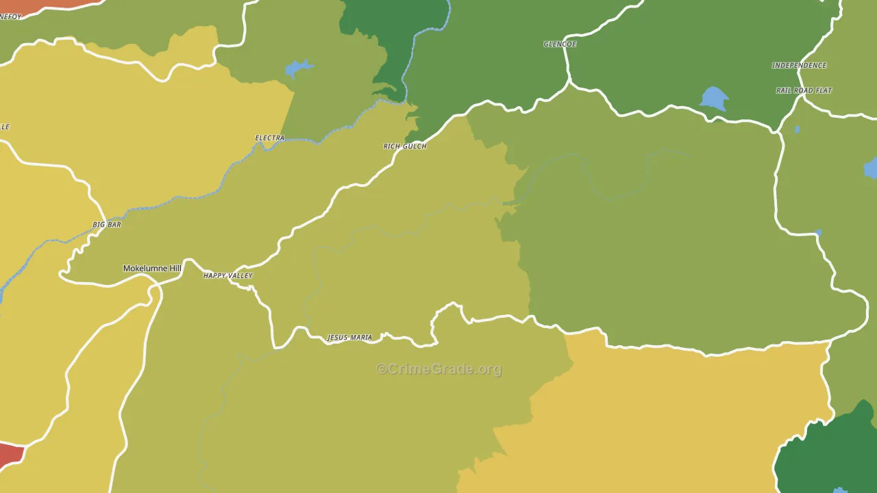 95245, CA Map of Drug-Related Crime Rates