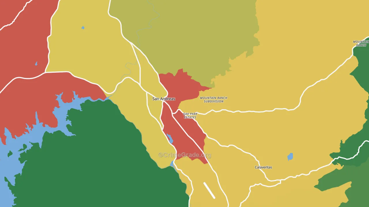 95249, CA Map of Drug-Related Crime Rates