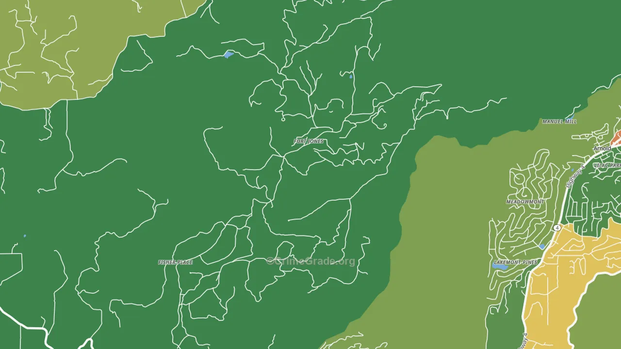 95250, CA Map of Drug-Related Crime Rates
