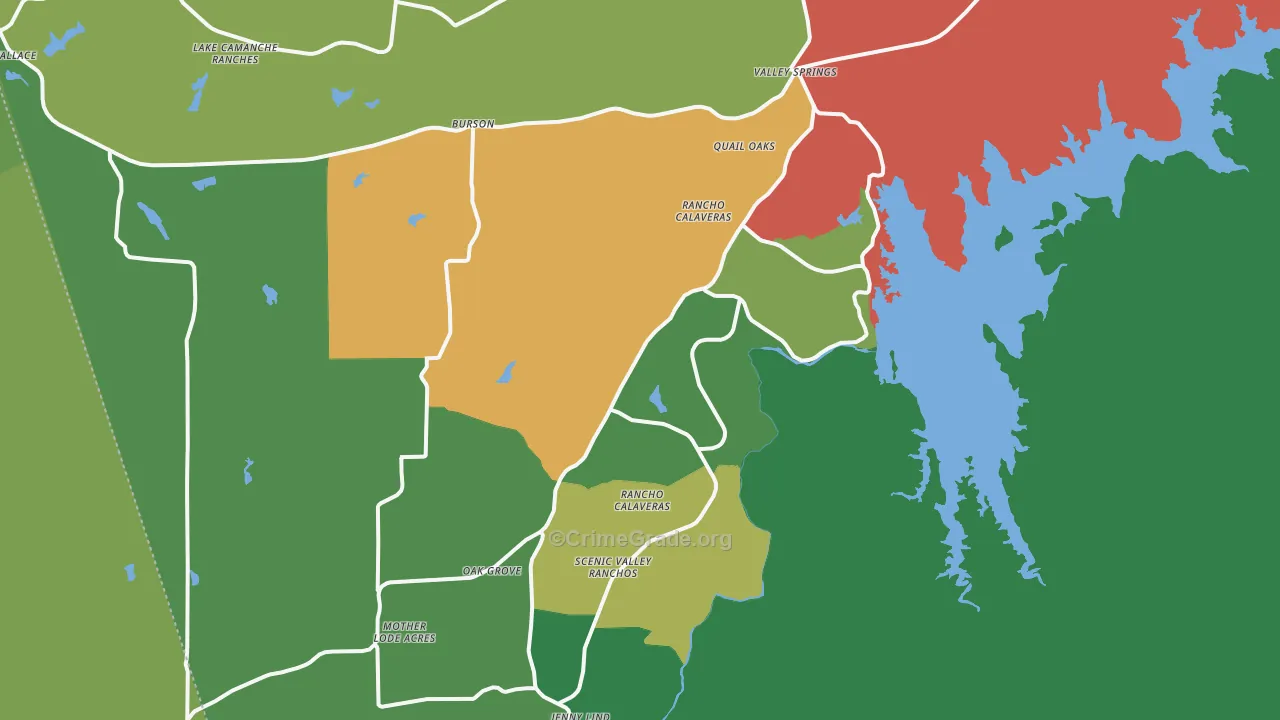 95252, CA Map of Drug-Related Crime Rates