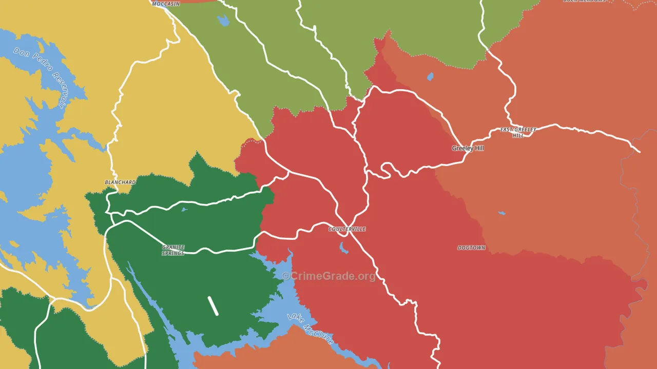95311, CA Map of Drug-Related Crime Rates
