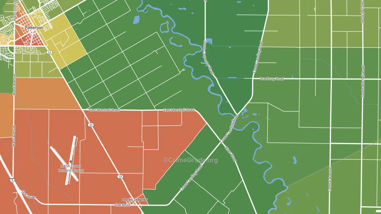 95313, CA Map of Drug-Related Crime Rates