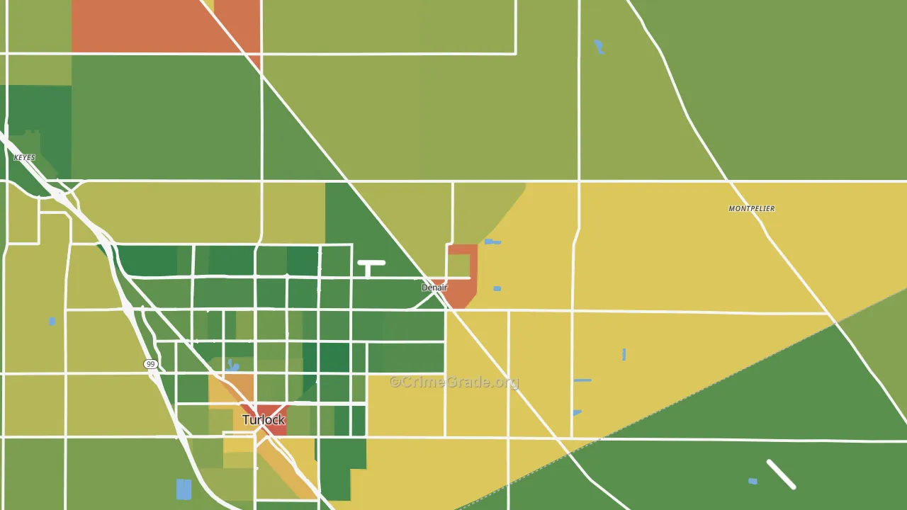 95316, CA Map of Drug-Related Crime Rates