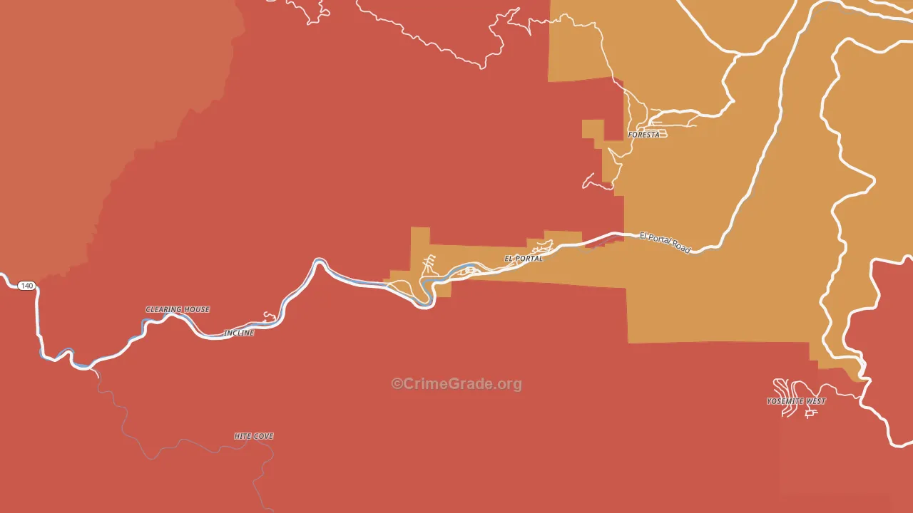95318, CA Map of Drug-Related Crime Rates